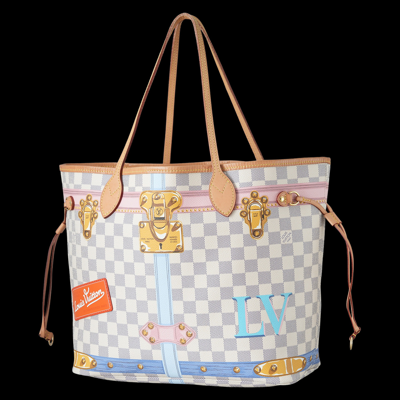 LOUIS VUITTON(USED)루이비통 다미에 아주르 트롱프 뢰유 네버풀 MM